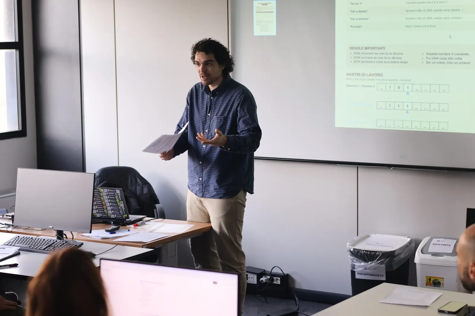 Una lezione in corso